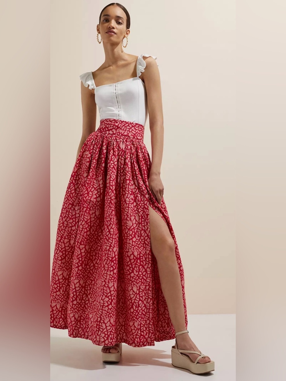 SIKA x Anthropologie Mosaic Maxi Skirt size 4